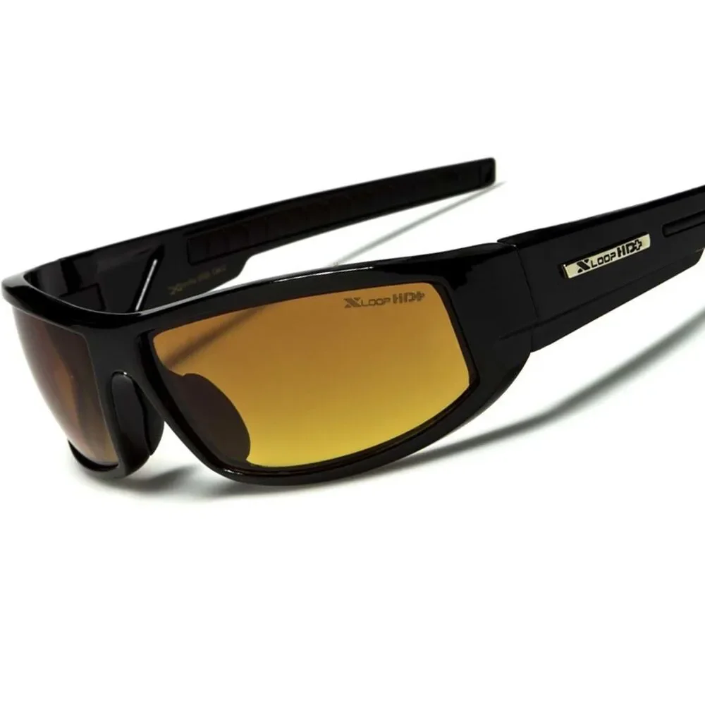 Black Day Night Driving Riding High Definition HD Lens Sport Wrap Sunglasses